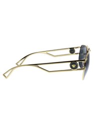Aviator Metal Sunglasses With Grey Lens