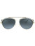 Aviator Metal Sunglasses With Grey Lens