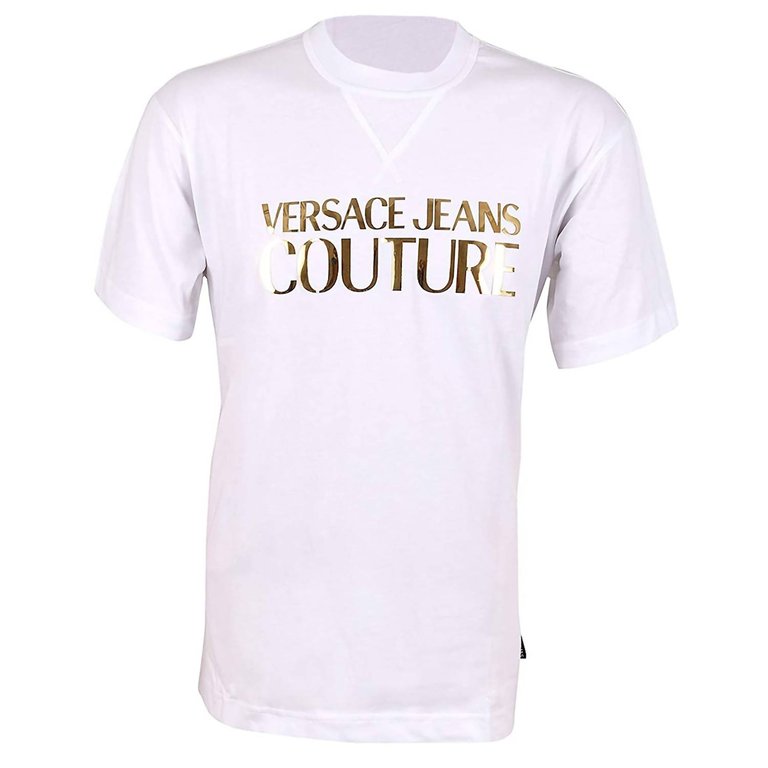 Couture Men Metal Logo T-Shirt - White