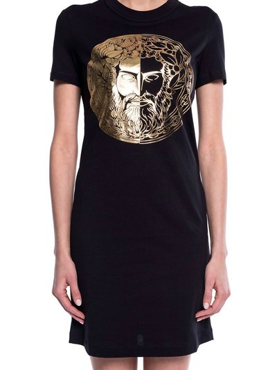 Versace Couture Women Gold Logo T-Shirt Dress product