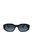 Geometric Plastic Sunglasses With Grey Lens In Black