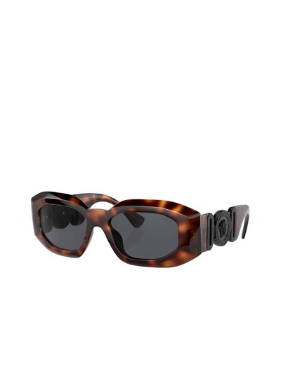 Versace Irregular Plastic Sunglasses With Grey Lens In Havana product