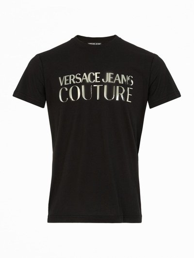 Versace Jeans Couture Men's Black Silver Logo Short Sleeve T-Shirt product