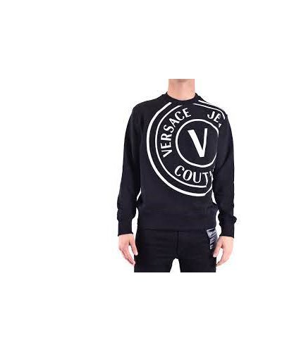 Versace Jeans Couture Men's Large White Logo Crew Neck Long Sleeve Sweatshirt product