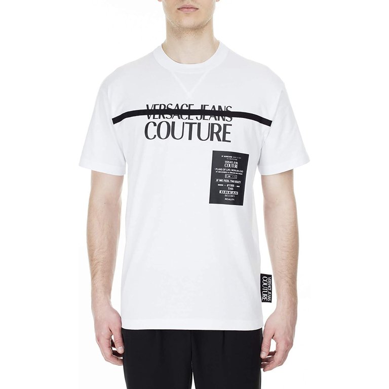 Couture Men's White e Logo Short Sleeve T-Shirt - White