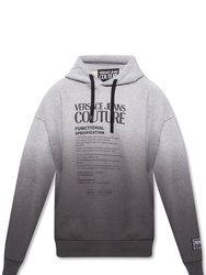 Men's Grey Ombre Logo Hooded Sweatshirt