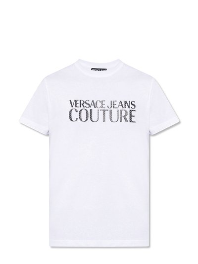 Versace Jeans Men's White Black Logo Short Sleeve T-Shirt product