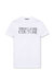 Men's White Black Logo Short Sleeve T-Shirt - White