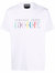 Versace Jeans Couture Men's White Multi Color Logo Short Sleeve Crew Neck T-Shirt