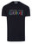 Men Colorful Logo Short Sleeve Cotton T-Shirt - Black