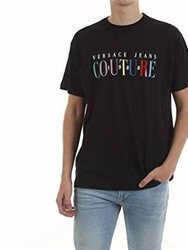 Men Colorful Logo Short Sleeve Cotton T-Shirt