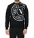 Men Crew Neck Long Sleeve Pullover Sweatshirt - Black