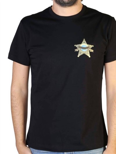 Versace Men'S Gold Star Logo Short Sleeve Crew Neck T-Shirt product