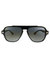 Square Plastic Sunglasses With Grey Mirror Lens