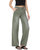 Army Green - High Rise Utility Cargo Wide Leg Jeans