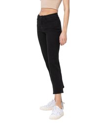 Catchy - High Rise Ankle Straight Jeans