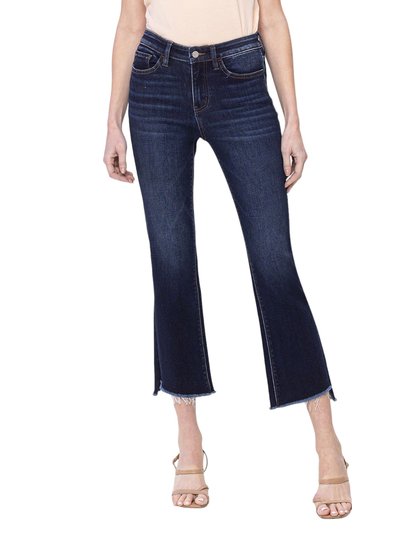 Vervet Denim Motivated - High Rise Step Raw Hem Crop Flare Jeans product