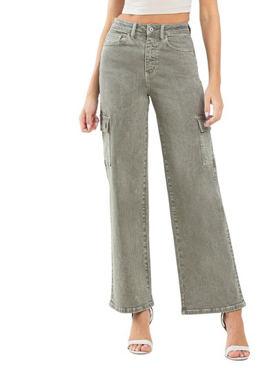 Vervet Denim Vetiver - 90's Super High Rise Loose Cargo Jeans product