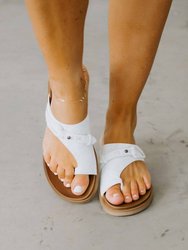 Carina Tooled Sandal - White