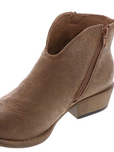 Very G Divine Tooled Leather Boots In Tan product
