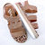 Women's Club Sandal In Taupe Leopard