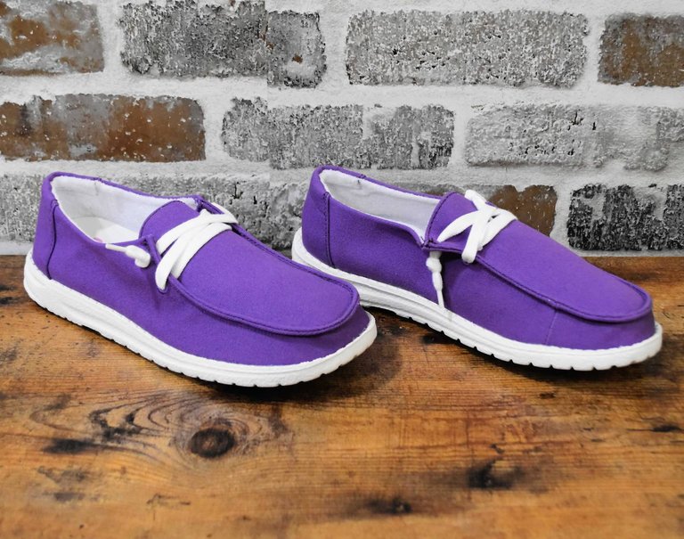 Women's Gypsy Jazz Fashion Sneakers In Purple Game Day - Purple Game Day