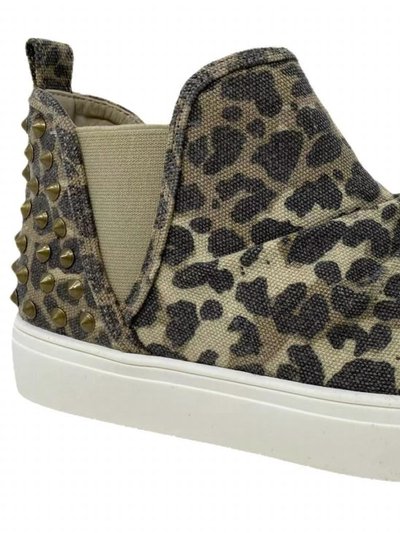 Very G Zoey Studded Slip-On Shoes In Leopard product