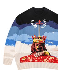 Most Kings Get Their Head(s) Cut Off Sweater - Blue