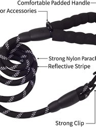 5 Ft Thick Highly Reflective Dog Leash- Black