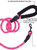 5 Ft Thick Highly Reflective Dog Leash-Pink