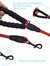 5 Ft Thick Highly Reflective Dog Leash-Red