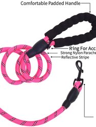 5 Ft Thick Highly Reflective Dog Leash-Red