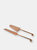 Cake Cutting Serving Set with Forks (Copper Finish, Circle Design)