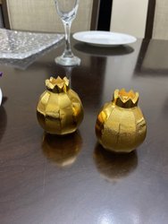 Pomegranate Salt And Pepper Shakers (Golden)