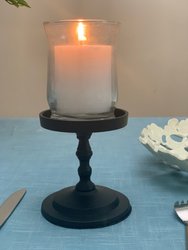 Vibhsa Pillar Candle Holder - Matte Black (4.5"H)