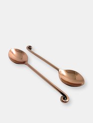 Vibhsa Stainless Steel Copper Teaspoons Set Of 6