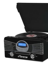 Diner 7-In-1 Turntable Music Center - Black