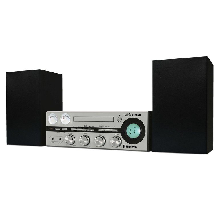 Milwaukee 50W Desktop CD Stereo System With Bluetooth - Silver