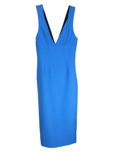 Victoria Beckham Victoria Beckham Women's Sky Blue Double Wool Crepe Cami Fitted Dress product