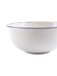 Aurora Edge Medium Bowl - White