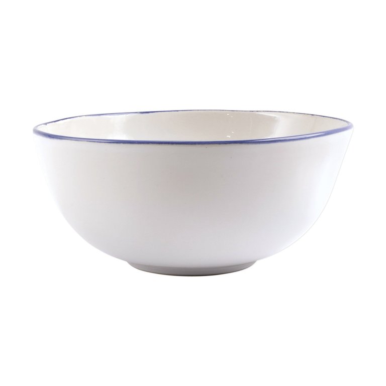 Aurora Edge Medium Bowl - White