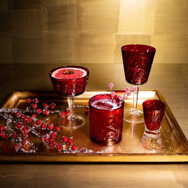 Barocco Ruby Wine Glass