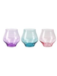 Contessa Assorted Stemless Wine Glasses - Set Of 4