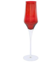 Contessa Champagne Glass - Red