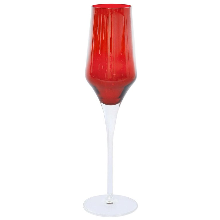 Contessa Champagne Glass - Red