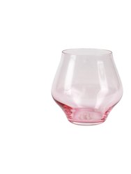 Contessa Stemless Wine Glass - Pink