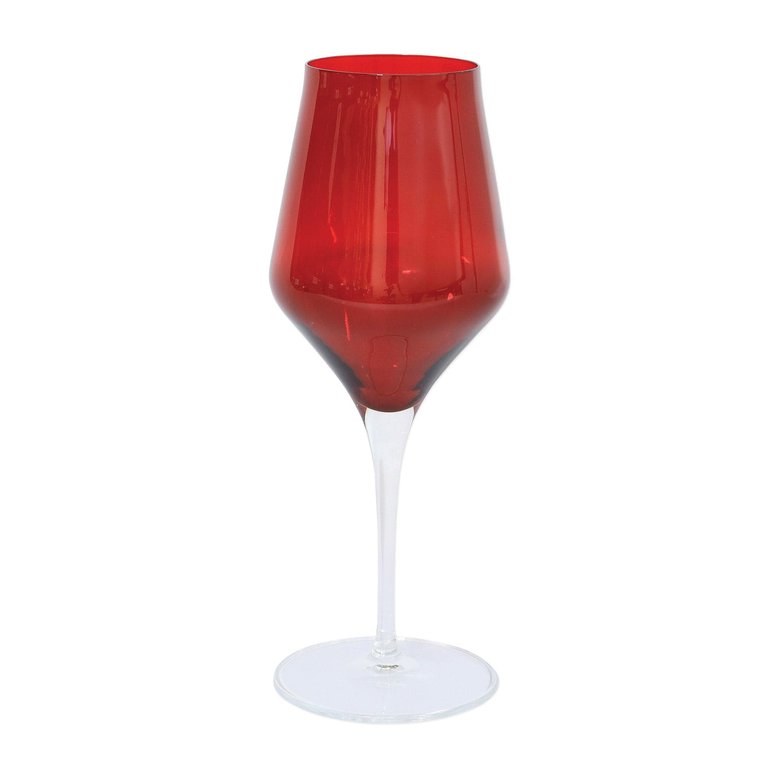 Contessa Water Glass - Red
