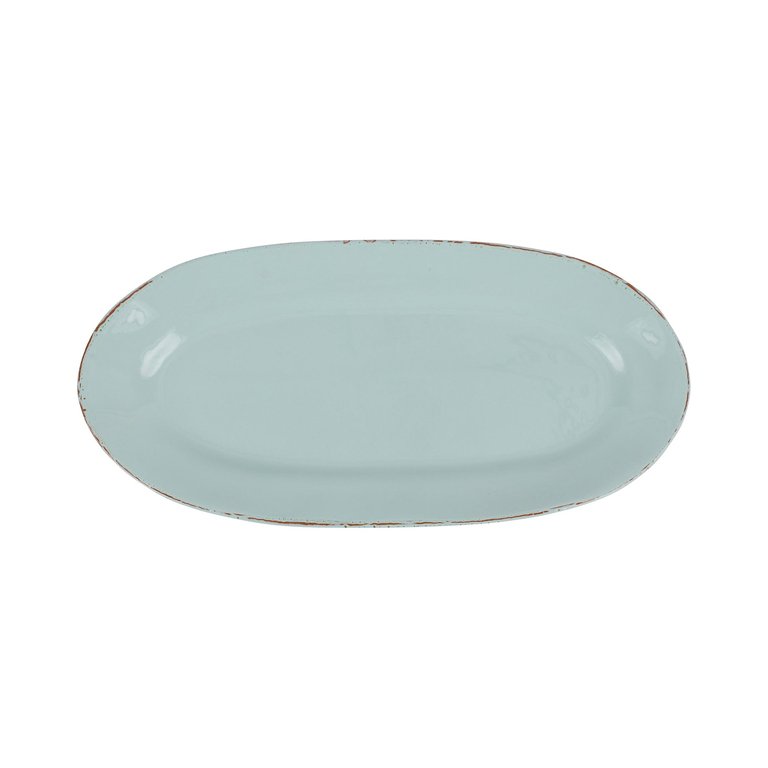 Cucina Fresca Narrow Oval Platter - Aqua