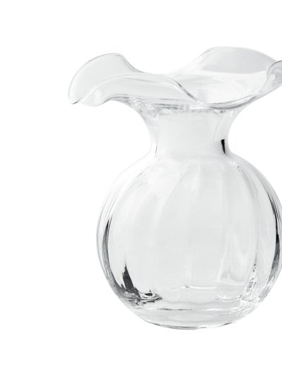 Vietri Hibiscus Glass Clear Small Fluted Vase product