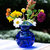 Hibiscus Glass Cobalt Bud Vase